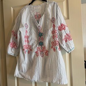 Johnny Was Embroidered Blouse
